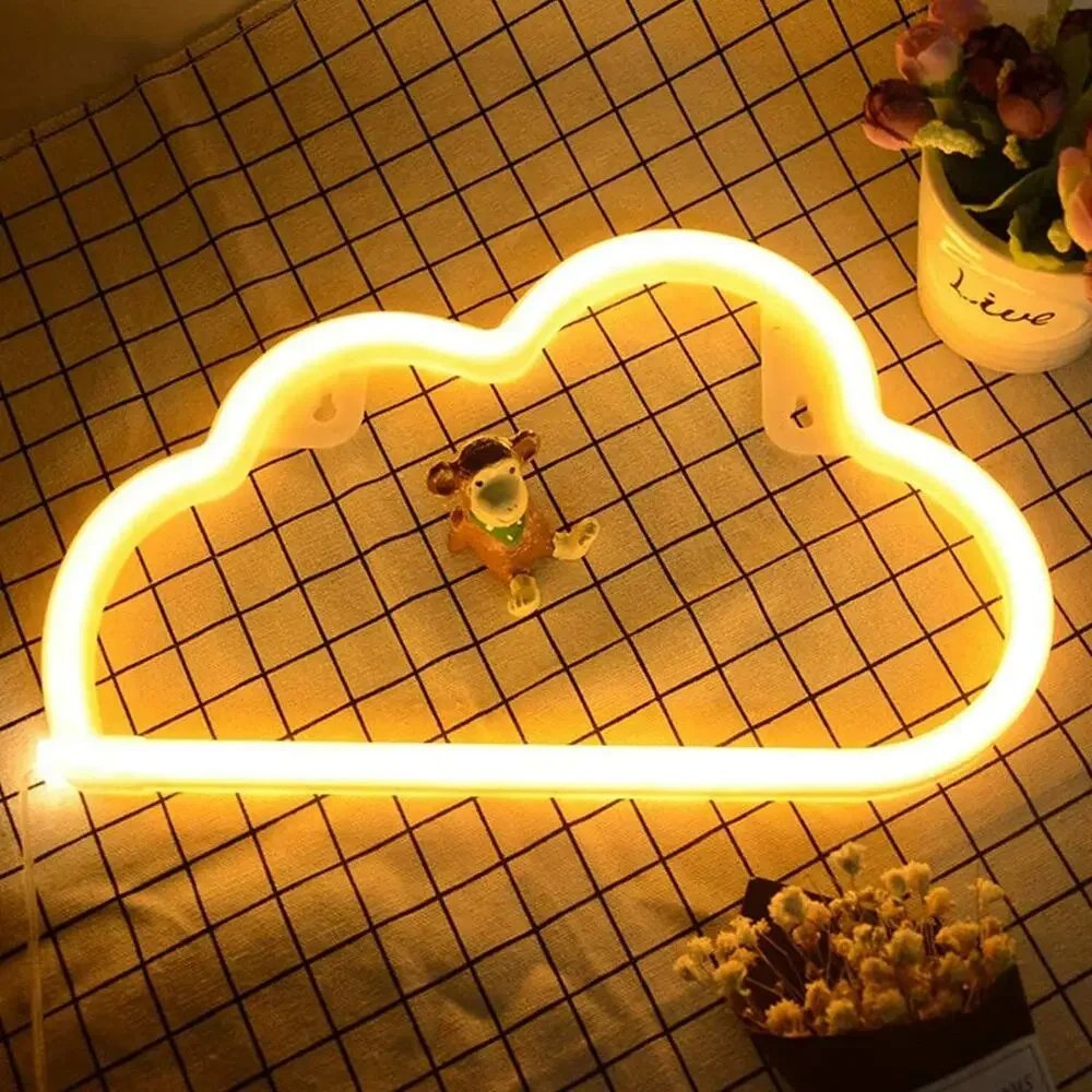 iceagle Cloud Neon Signs-‎ Neon Lights for Wall Decor USB Warm White